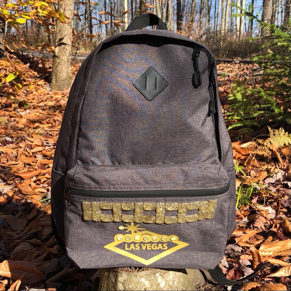 Gray Las Vegas Logo Backpack